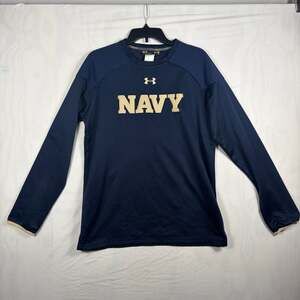 Under Armour Navy Long Sleeve HeatGear Performance Shirt MD